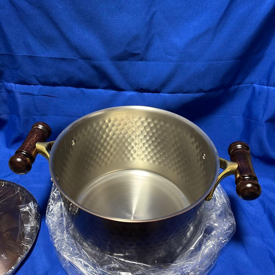 【新品】22cm 銅製 深型 両手鍋 新光金属 COPPER100