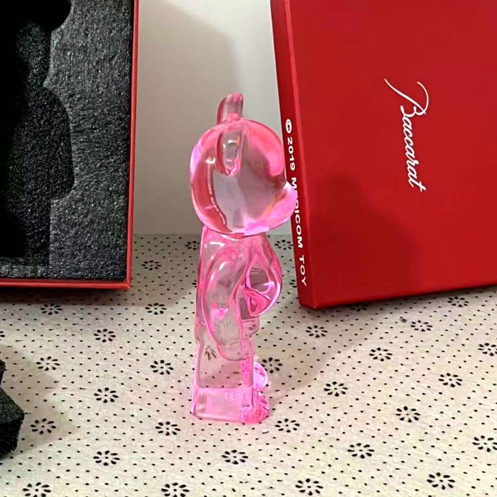 ベアブリック　x バカラ・【ピンク】