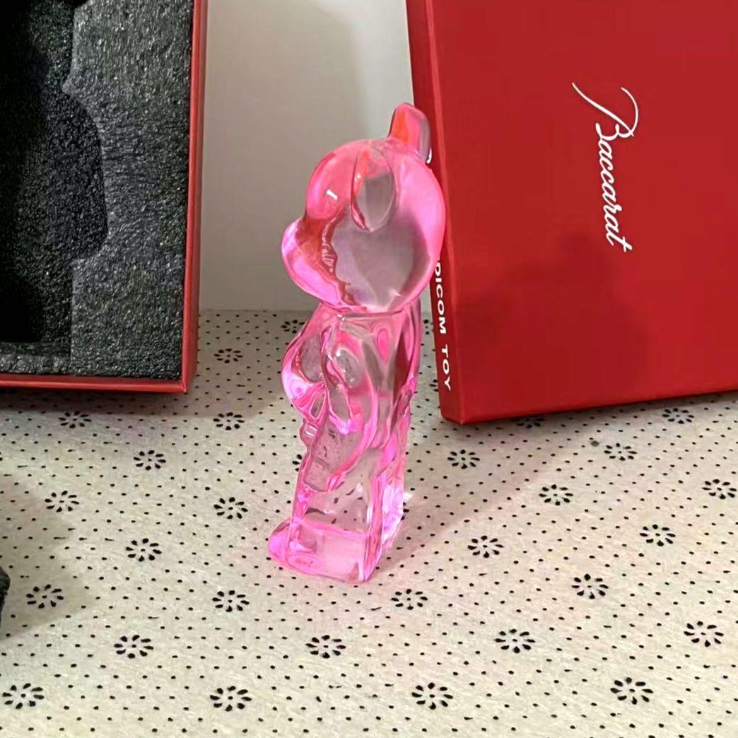 ベアブリック　x バカラ・【ピンク】