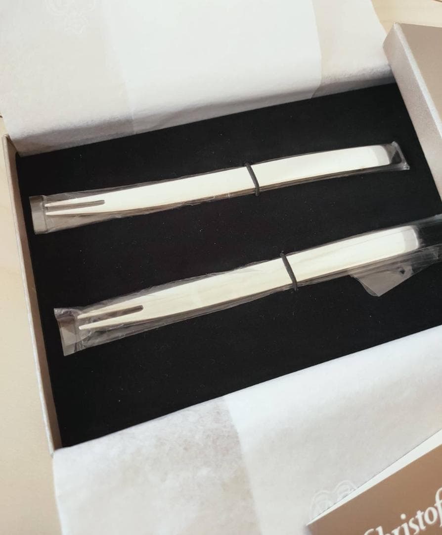 未使用 クリストフルchristofle プティフォーク 4本 2箱セット　限定