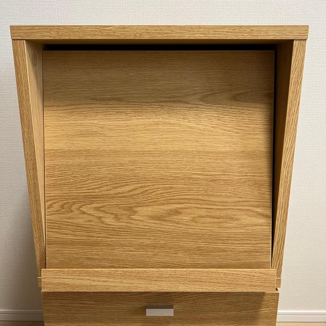 ベルメゾン　キューブボックス　奥行40cm フラップ　引き出し3杯