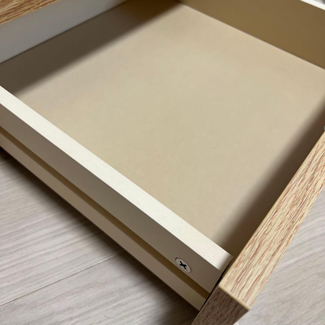 ベルメゾン　キューブボックス　奥行40cm フラップ　引き出し3杯