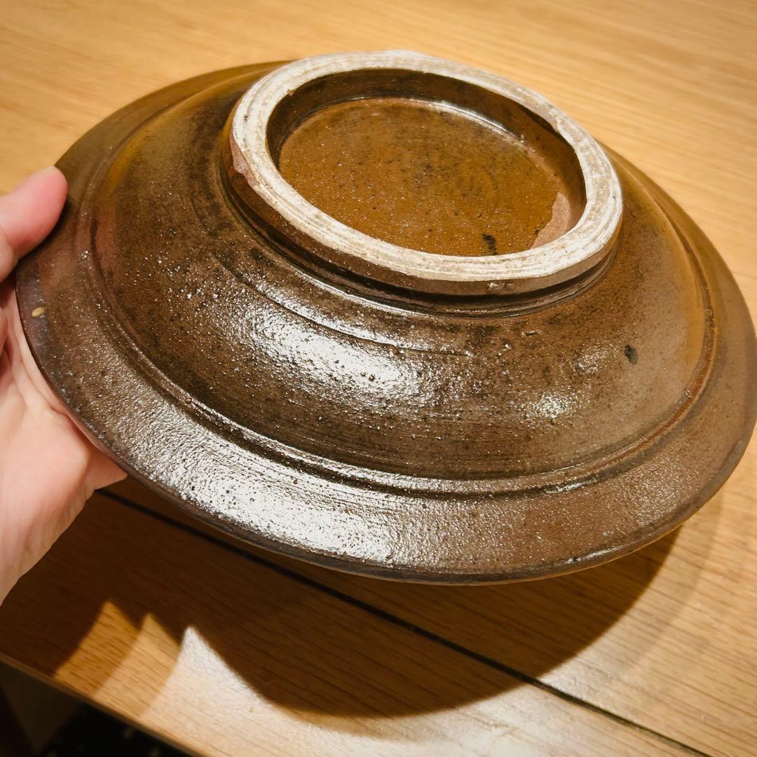 【稀少品⭐︎蛇目なし】陶藝玉城　リム皿　7.5寸　繋ぎ花紋