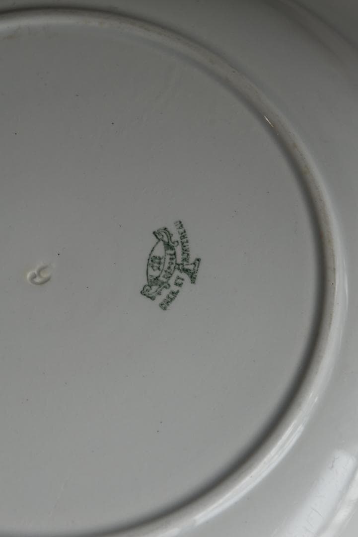 美品クレイユモントロー　白釉サラディエ（31㎝）フランスアンティーク