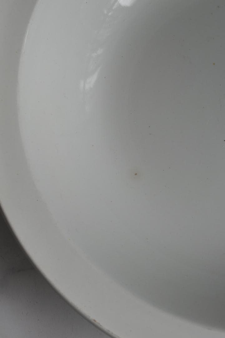 美品クレイユモントロー　白釉サラディエ（31㎝）フランスアンティーク