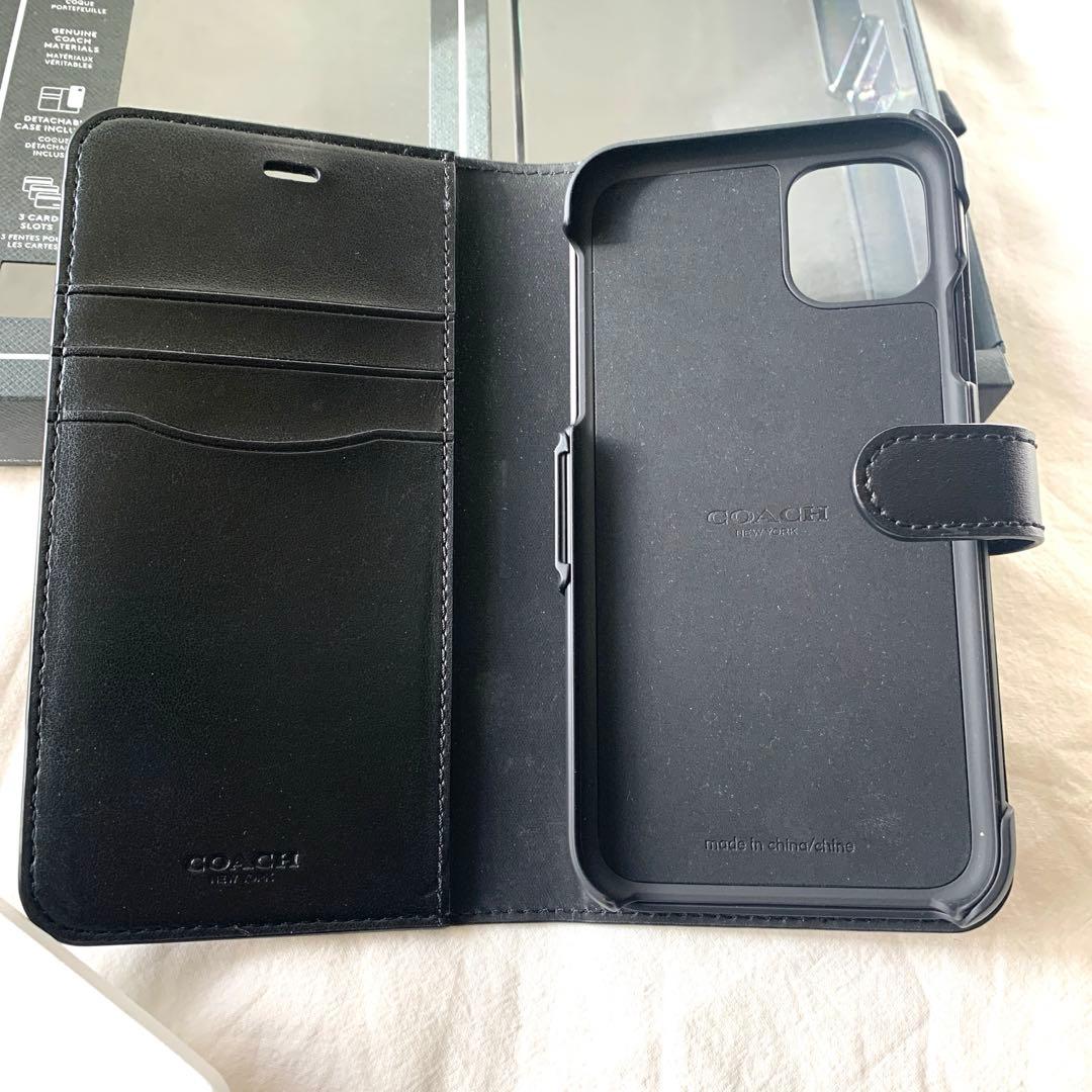 COACH iPhone 11用手帳型ケース ブラック