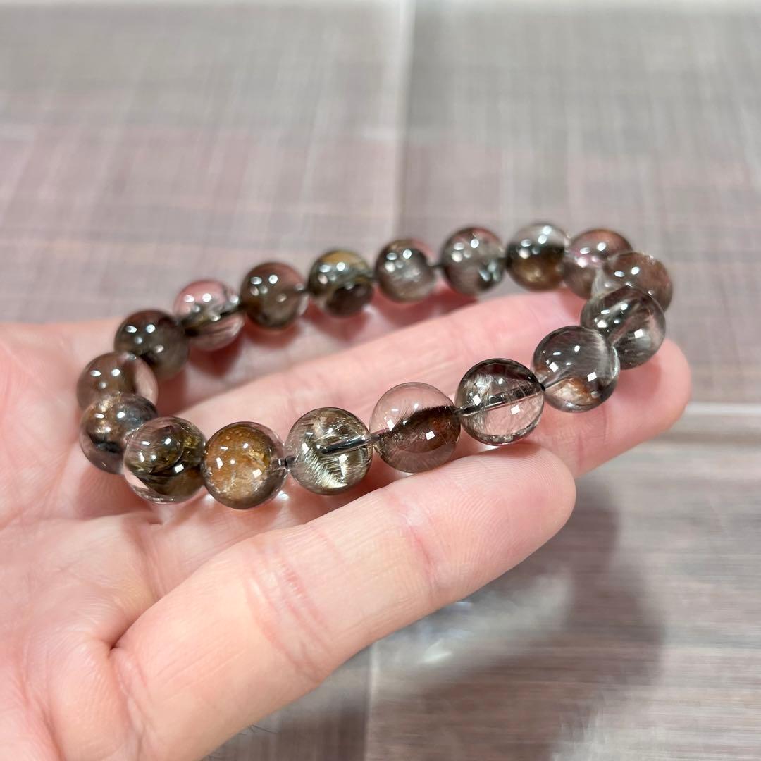 超激レア　バイカラー　透明度高い　ピンクプラチナルチルブレスレット　6