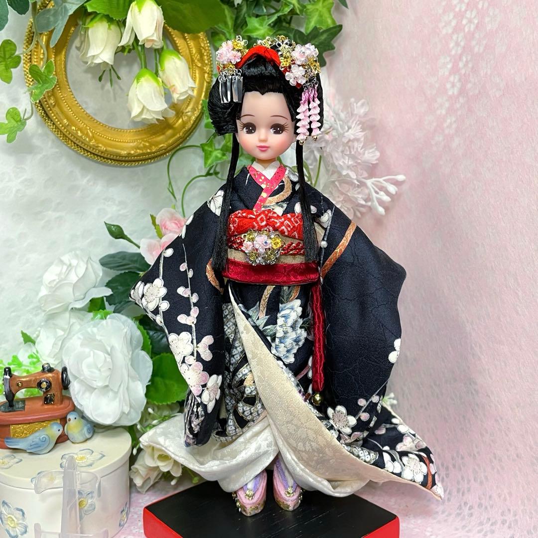 リカちゃん　日本髪風　本体 と 着物 セット　☆リユース　ハンドメイド