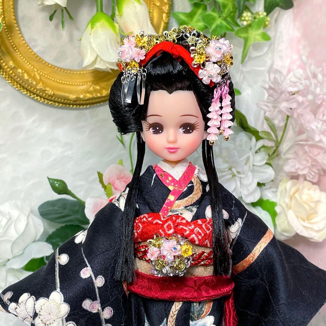 リカちゃん　日本髪風　本体 と 着物 セット　☆リユース　ハンドメイド