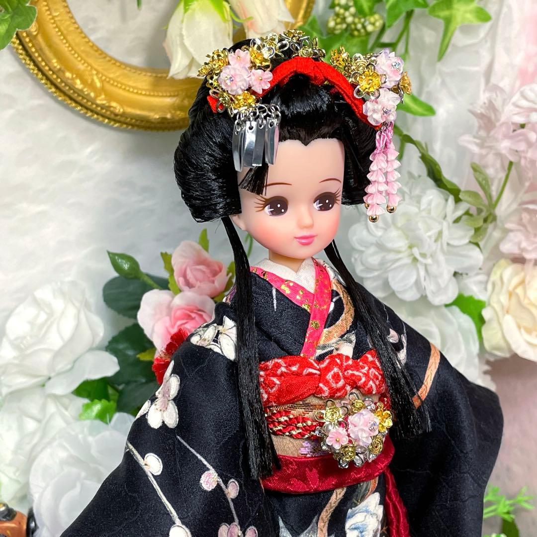 リカちゃん　日本髪風　本体 と 着物 セット　☆リユース　ハンドメイド