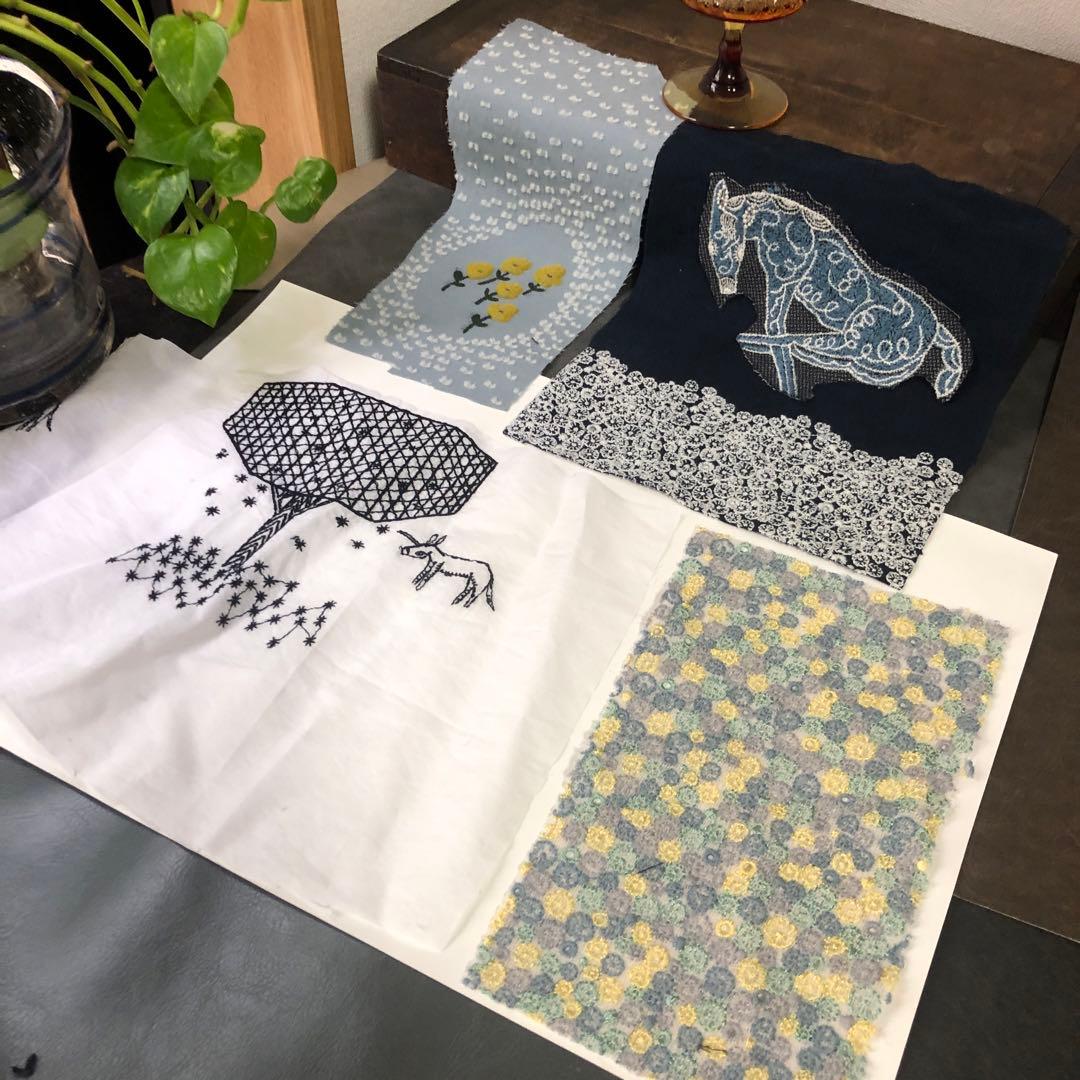 刺繍柄ハギレ/ミナペルホネン