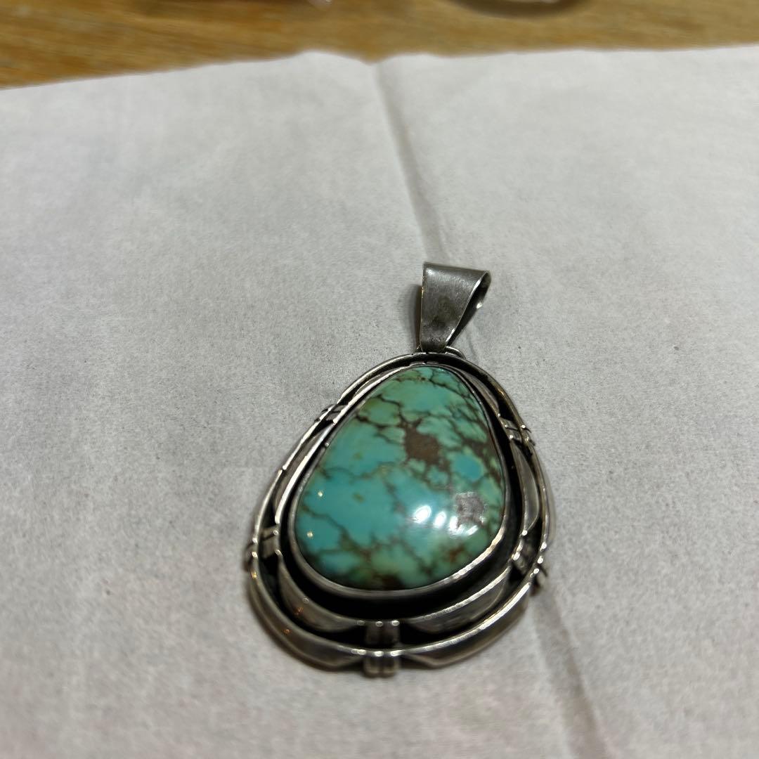 ターコイズ ドロップ型BIGペンダント