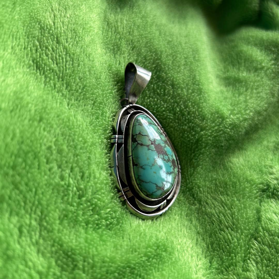 ターコイズ ドロップ型BIGペンダント