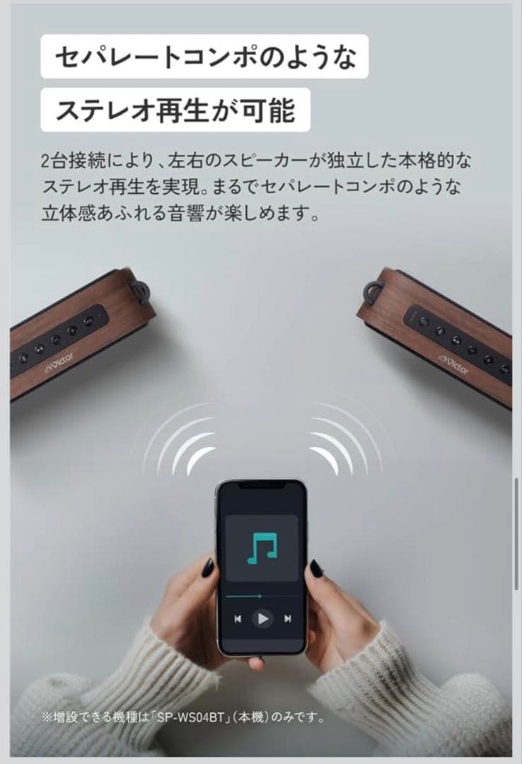 【新品】Victor SP-WS04BT-T Bluetooth スピーカー