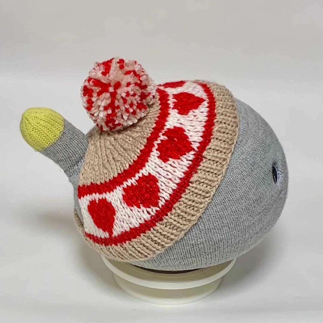 nanairo様リクエスト　ハート柄のニット帽（ベージュ、パープル、グレー）3点