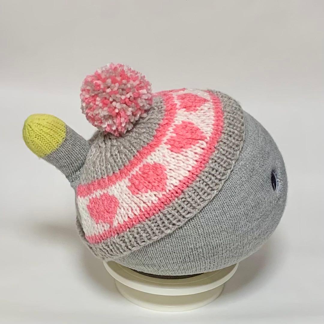nanairo様リクエスト　ハート柄のニット帽（ベージュ、パープル、グレー）3点