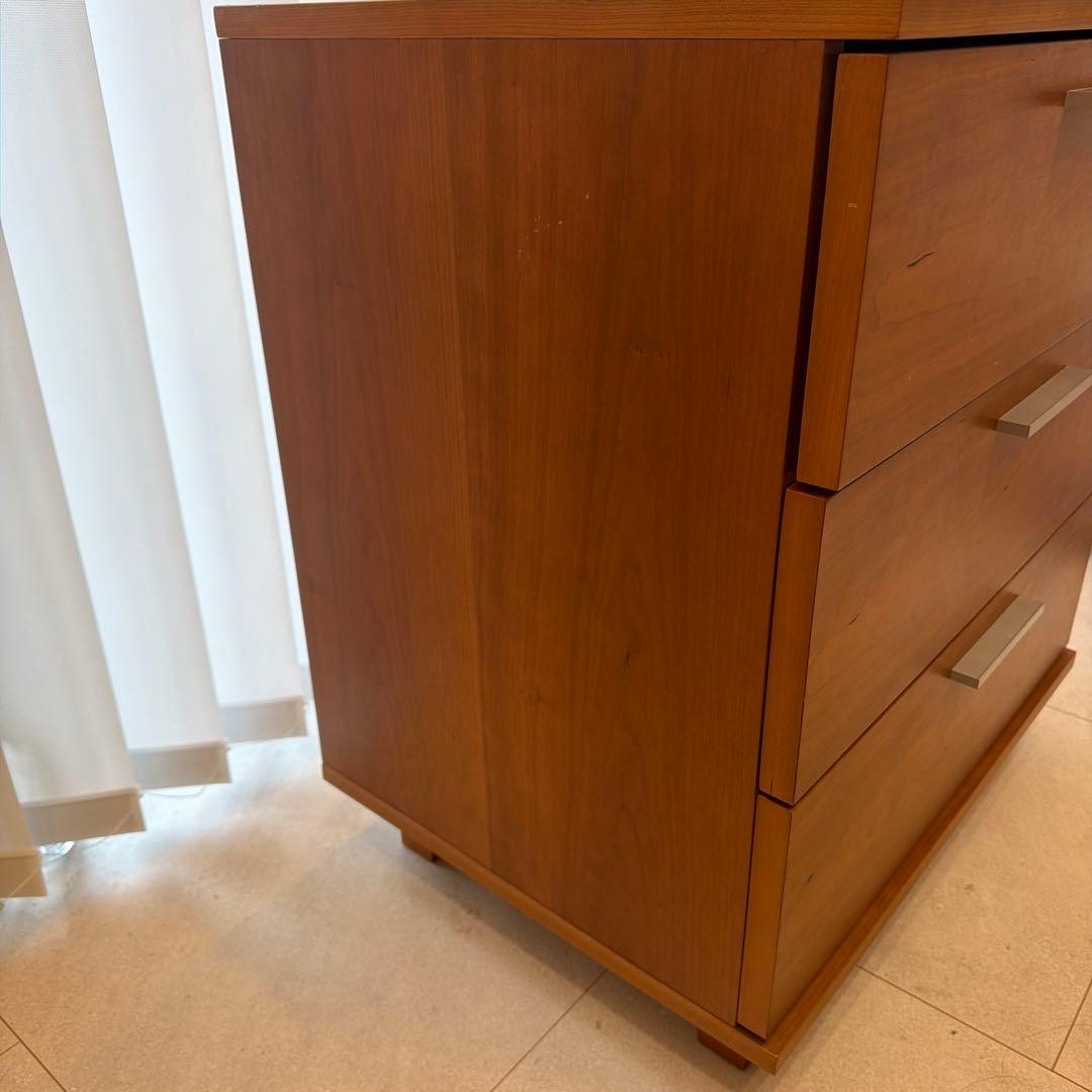 ACTUS チェストサイドボード 幅60cm チェリー材3段