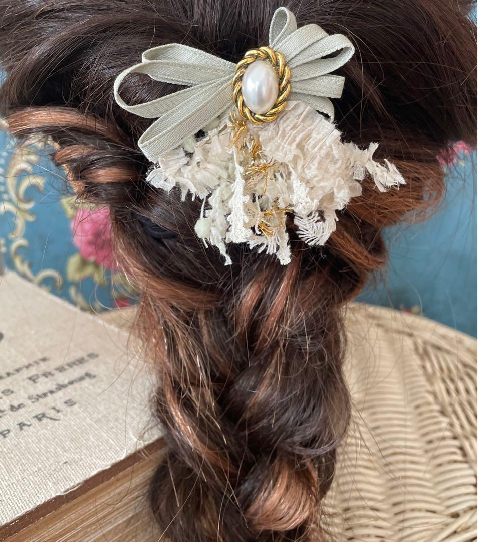 no.153 ハンドメイド　可愛らしいシンプルなもけもけアクセサリー