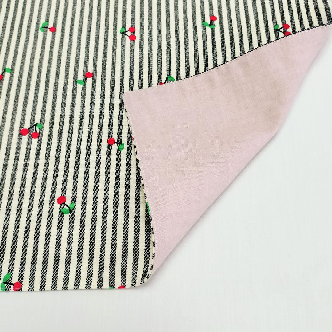 さくらんぼ　給食セット　ランチマット　コップ袋　2点セット　ラメピンク　チェリー