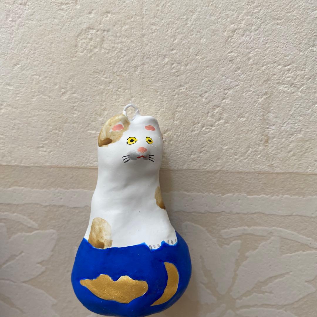 アトリエおはよう　モビール　猫　張り子