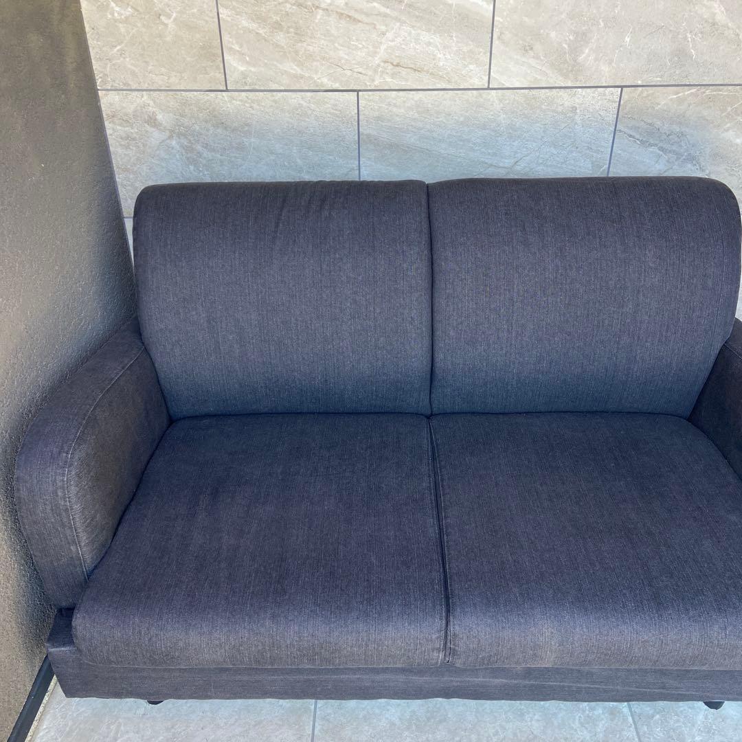 超美品　ソファー　定価7万円　Ryanリアン　ブラックデニムソファー