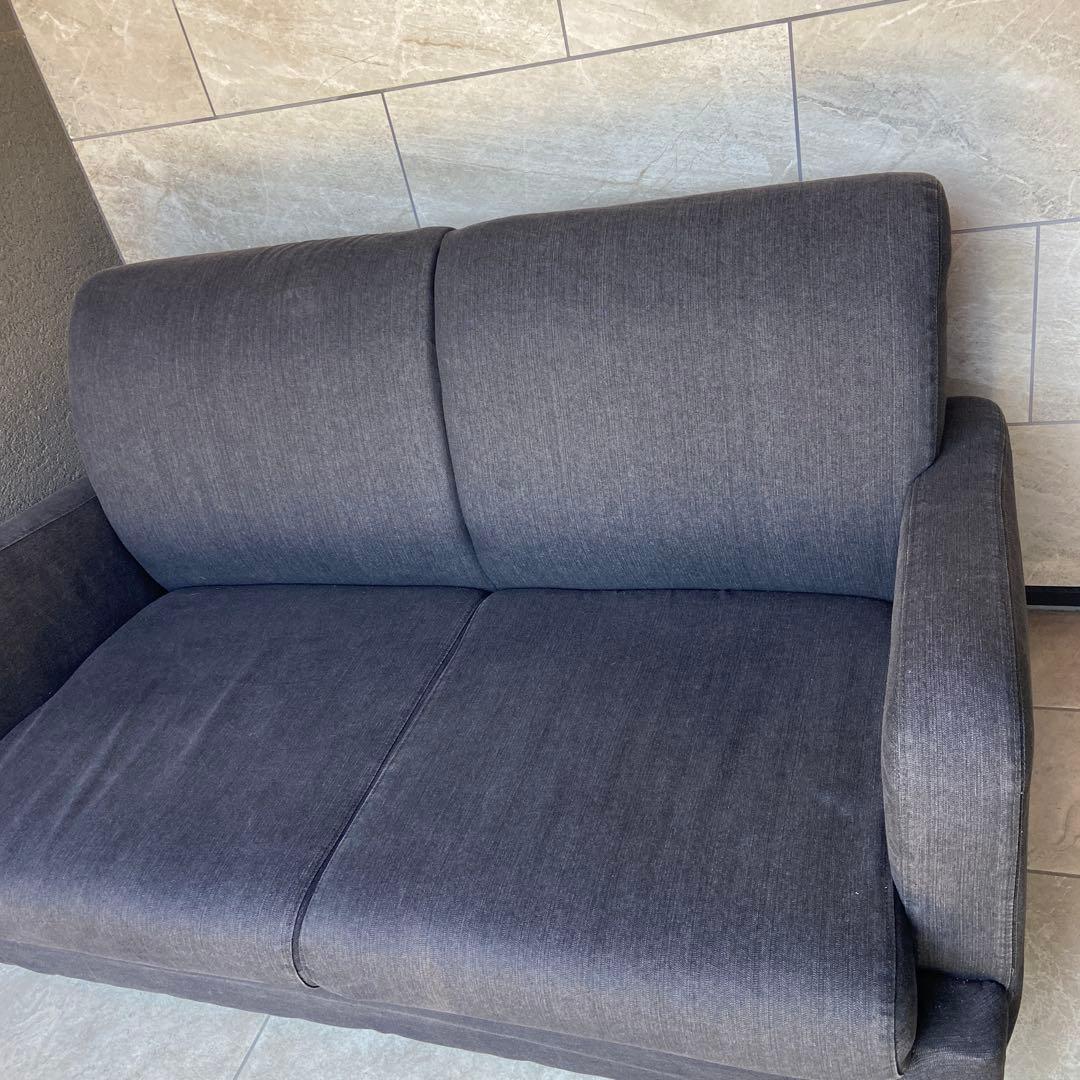 超美品　ソファー　定価7万円　Ryanリアン　ブラックデニムソファー
