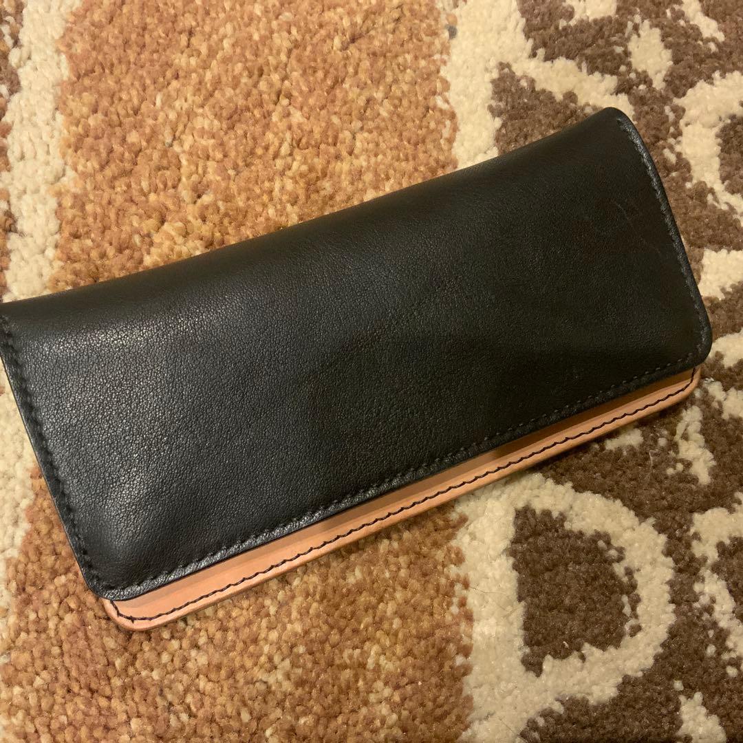 未使用 分厚い革を使用したトラッカーウォレット ハンドメイド 本革