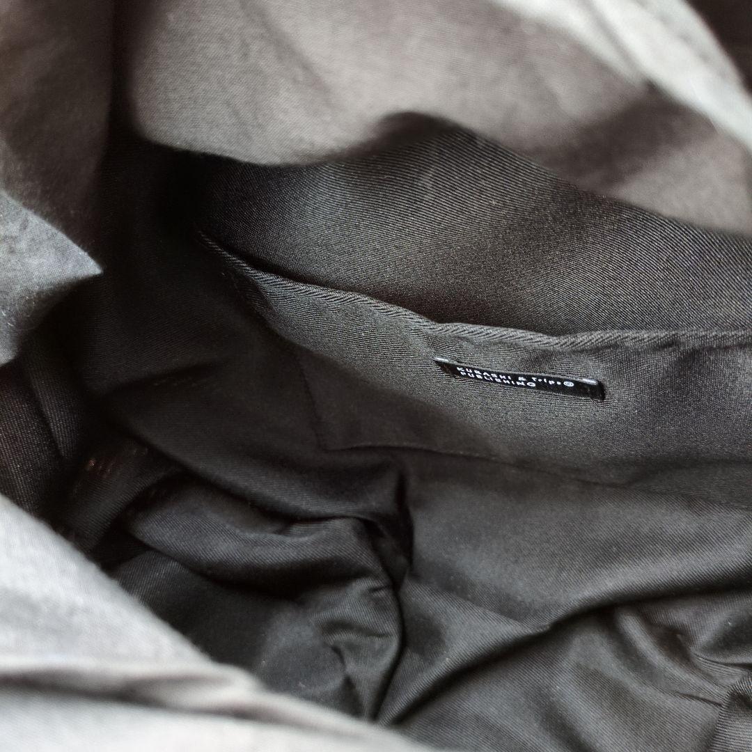 【未使用】北欧、暮らしの道具店 ころんと丸い、レザーハンドルのかごバッグ