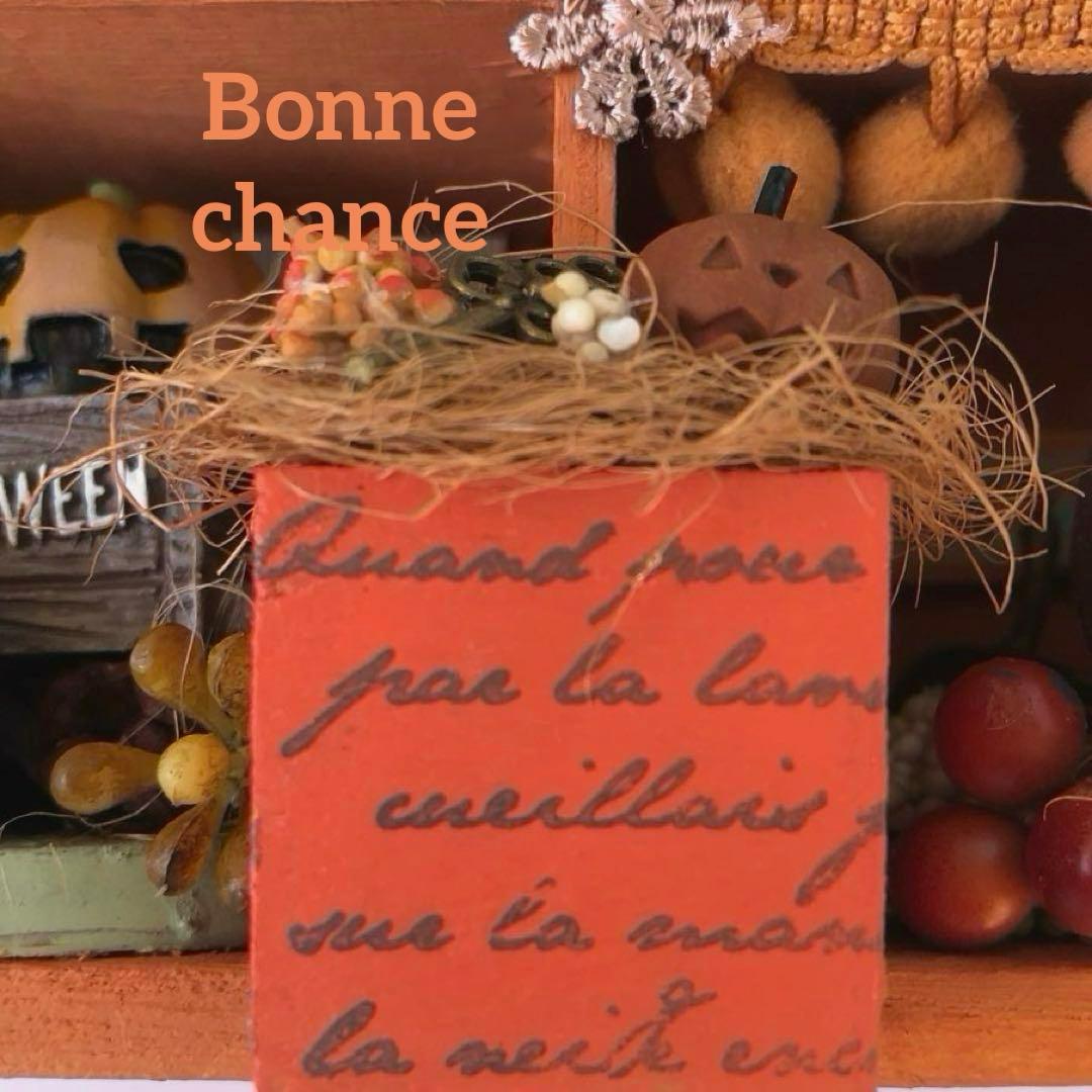 ハロウィンリース　ドールハウス　家　ウサギ　ハンドメイド　インテリア　カボチャ