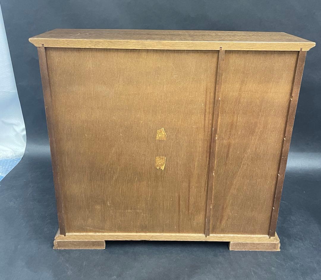 アンティーク調 木製ジュエリーケース ガラス扉 アクセサリー収納キャビネット