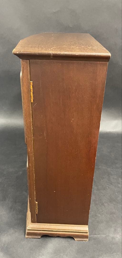 アンティーク調 木製ジュエリーケース ガラス扉 アクセサリー収納キャビネット