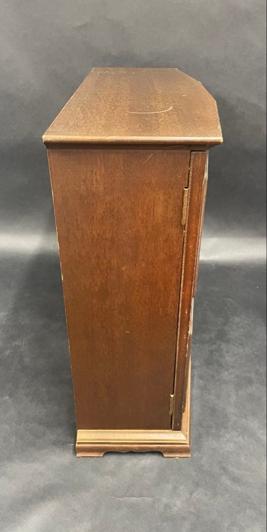 アンティーク調 木製ジュエリーケース ガラス扉 アクセサリー収納キャビネット