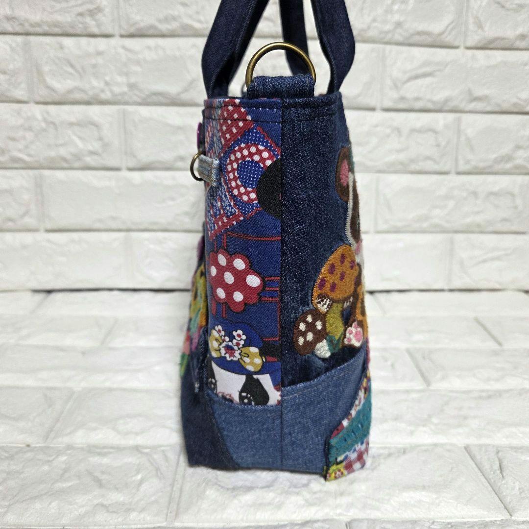 935 デニム＊リメイク＊刺繍＊バッグ＊トートバッグ