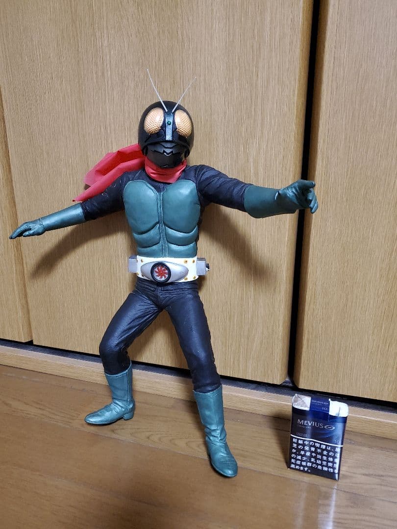 仮面ライダー 旧1号　ビニール製 フィギュア　ビッグサイズ　ソフビ　バンプレスト