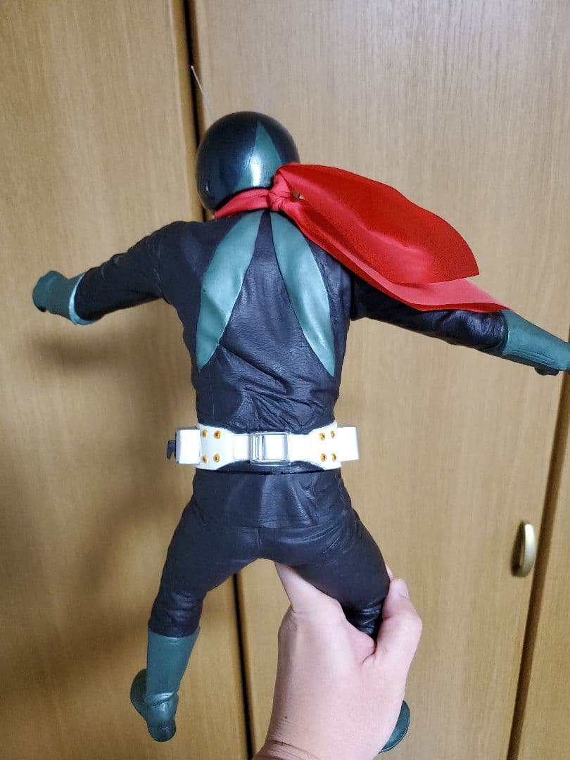仮面ライダー 旧1号　ビニール製 フィギュア　ビッグサイズ　ソフビ　バンプレスト