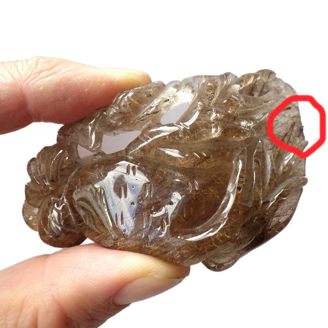 天然石ルチルクォーツガーデンクォーツ根付2