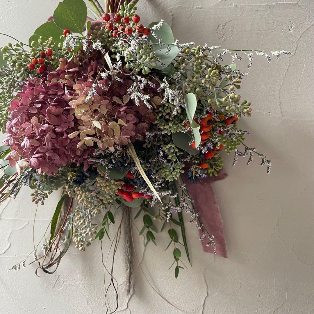 4.秋色水無月スワッグ