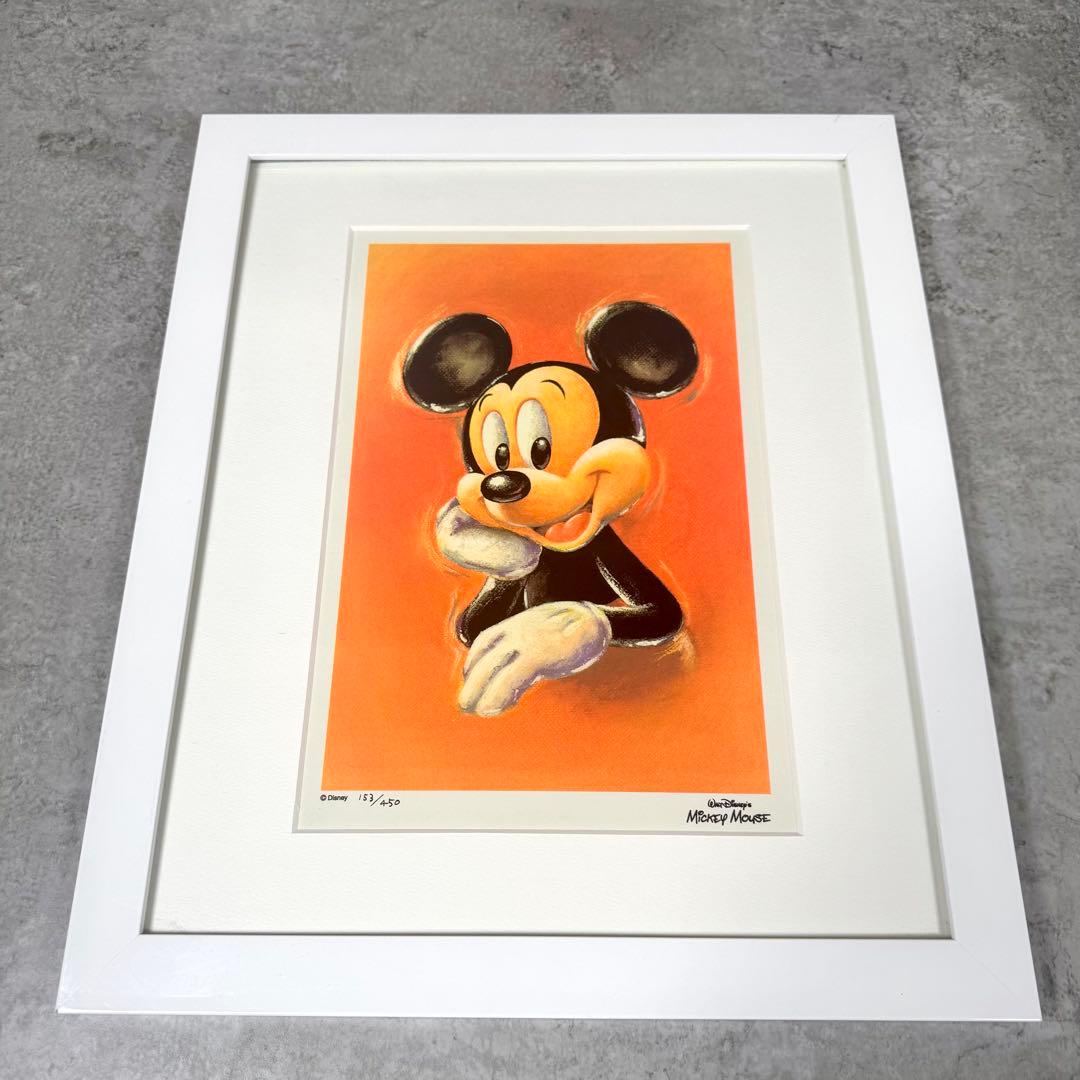 ディズニー ミッキー ミクストメディア版画 シリアルNo.153/450 額装品