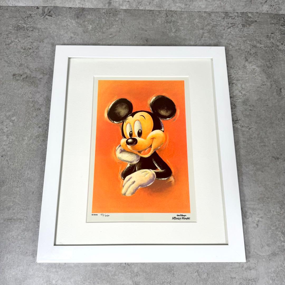 ディズニー ミッキー ミクストメディア版画 シリアルNo.153/450 額装品