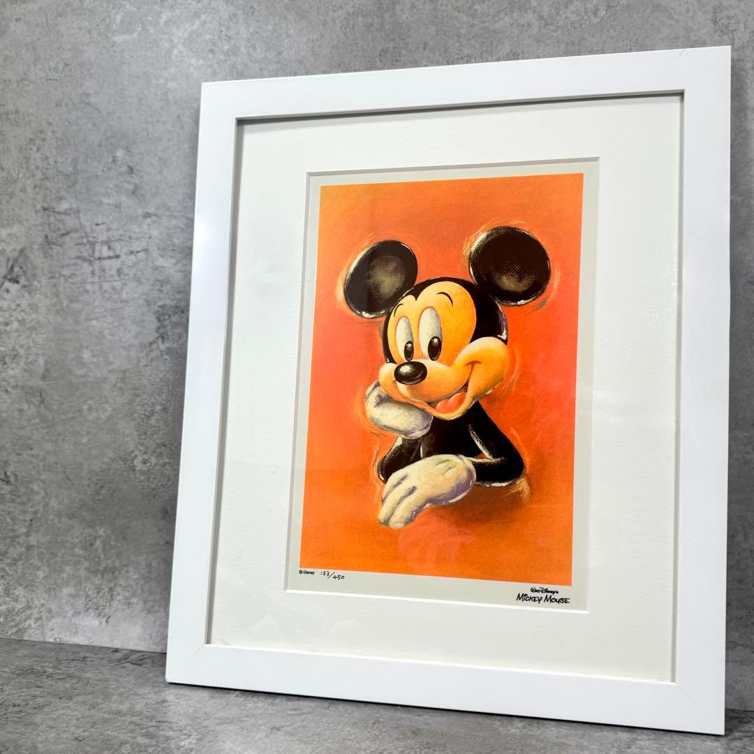 ディズニー ミッキー ミクストメディア版画 シリアルNo.153/450 額装品