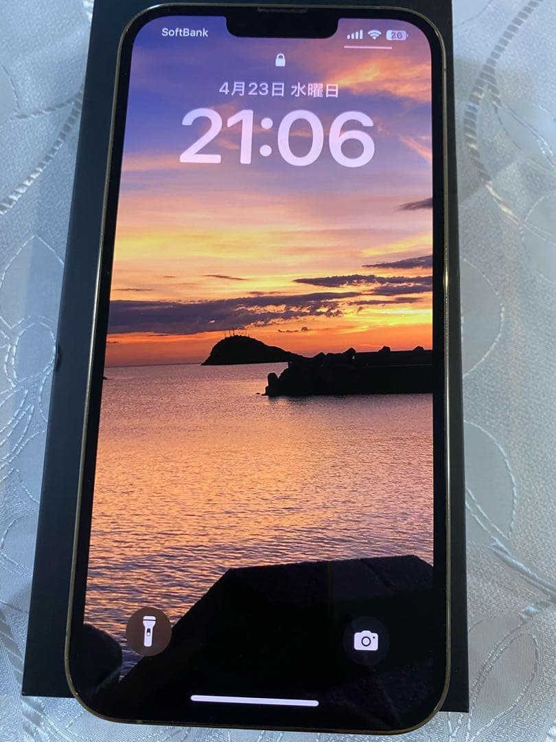 iPhone 13 ProMax 128GB ゴルドフイルムセット