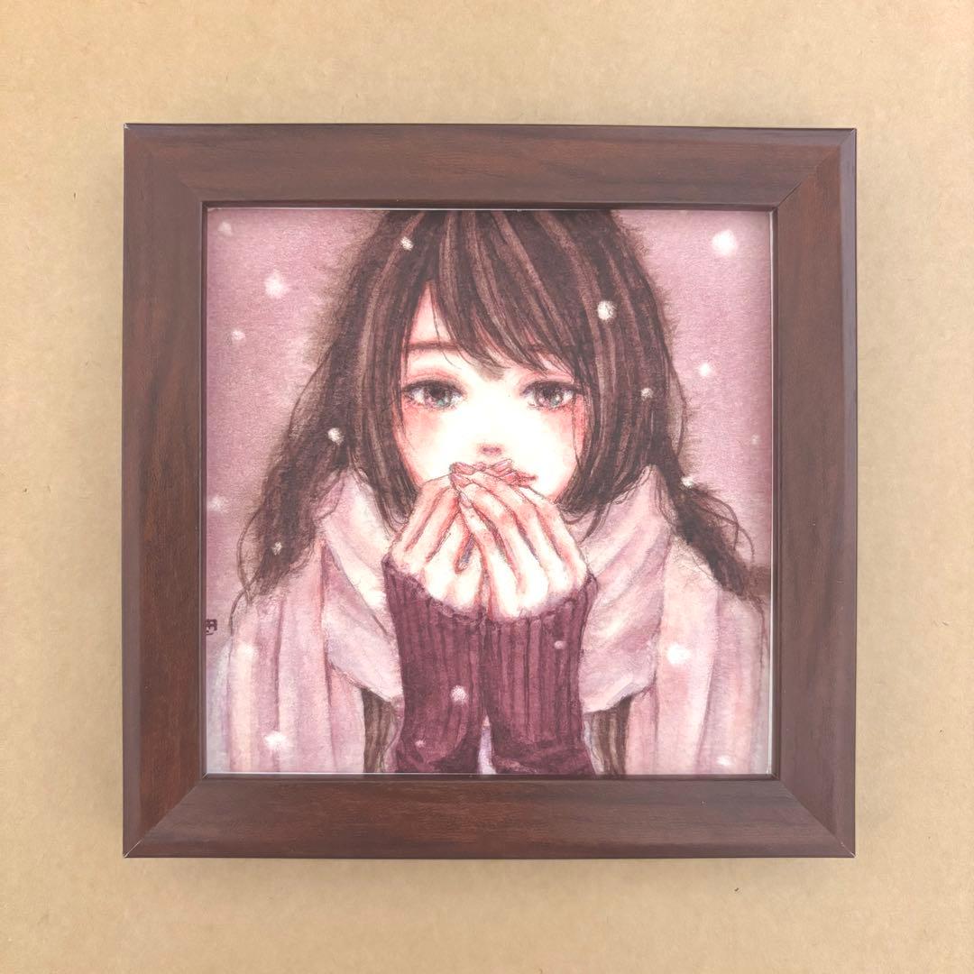 『いっぱい』（手描きイラスト・オリジナル・絵画・水彩画・人物画・原画）