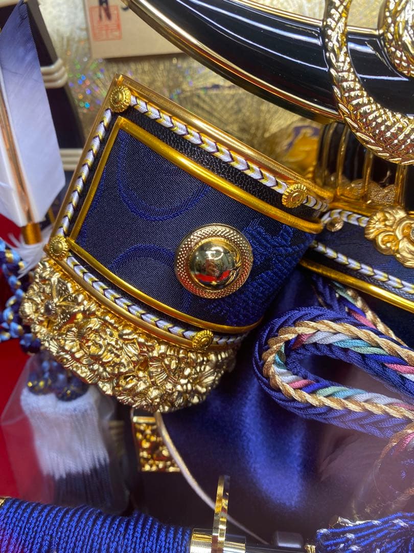 伊達政宗　東京久月　五月人形　家紋付き兜飾り　六角アクリルケース入