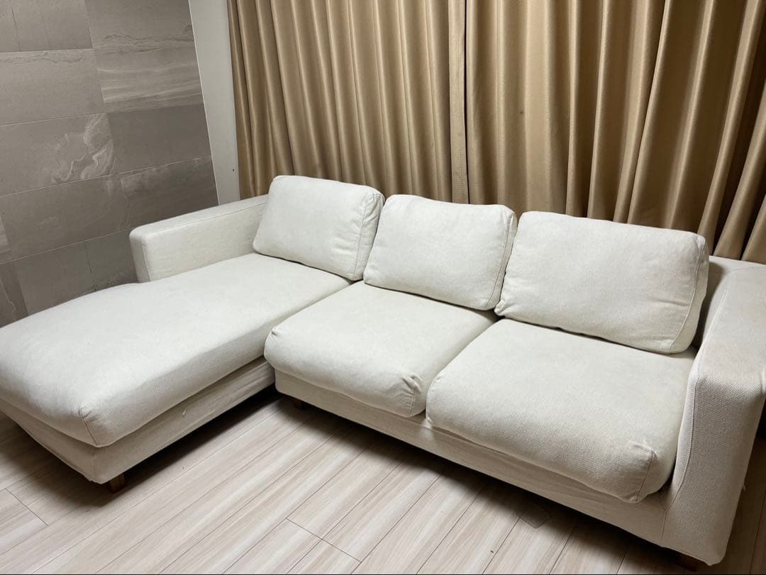 ACTUS カウチソファ 【本体・カウチ別発送のため本体側 ルート アイボリー