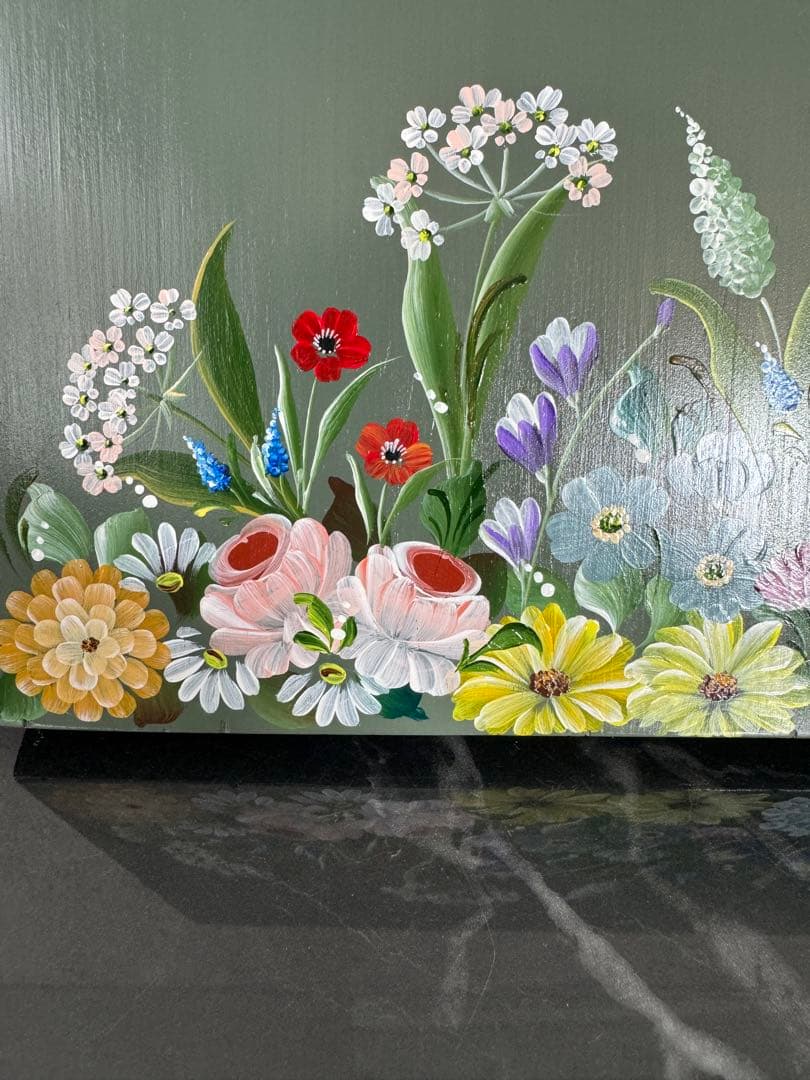 トールペイント(アッセンデルフト)花のボード