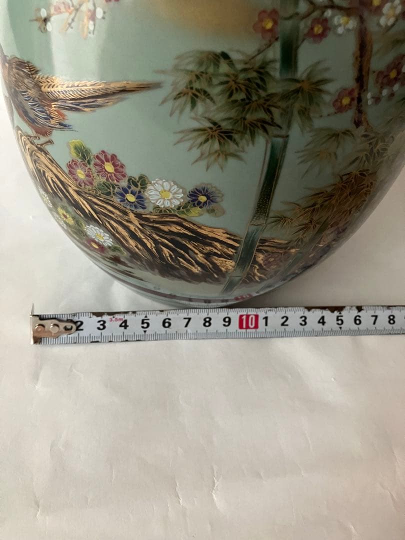 未使用❤️九谷焼 栄利作花瓶 優雅 花鳥