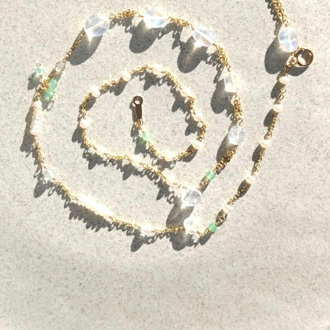 14kgf天然石ネックレス　 360°カワイイんです^^