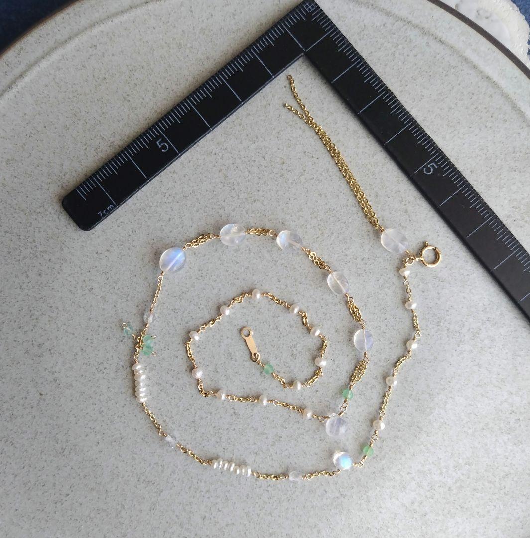 14kgf天然石ネックレス　 360°カワイイんです^^