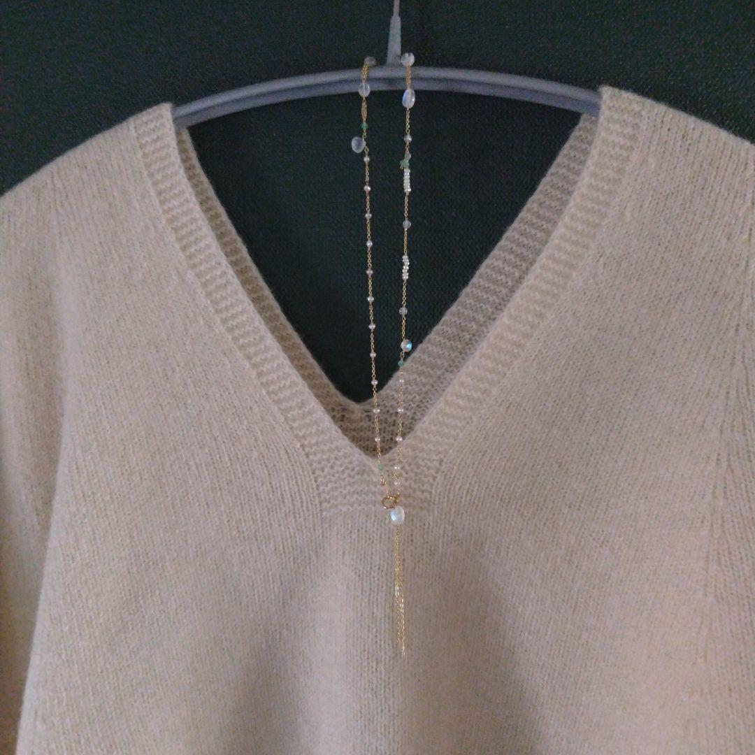 14kgf天然石ネックレス　 360°カワイイんです^^