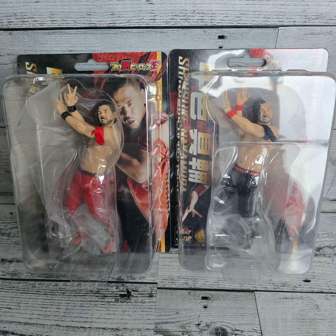 中邑真輔新日本プロレスプロ格ヒーローズ フィギュア 限定カラー 未開封2体セット